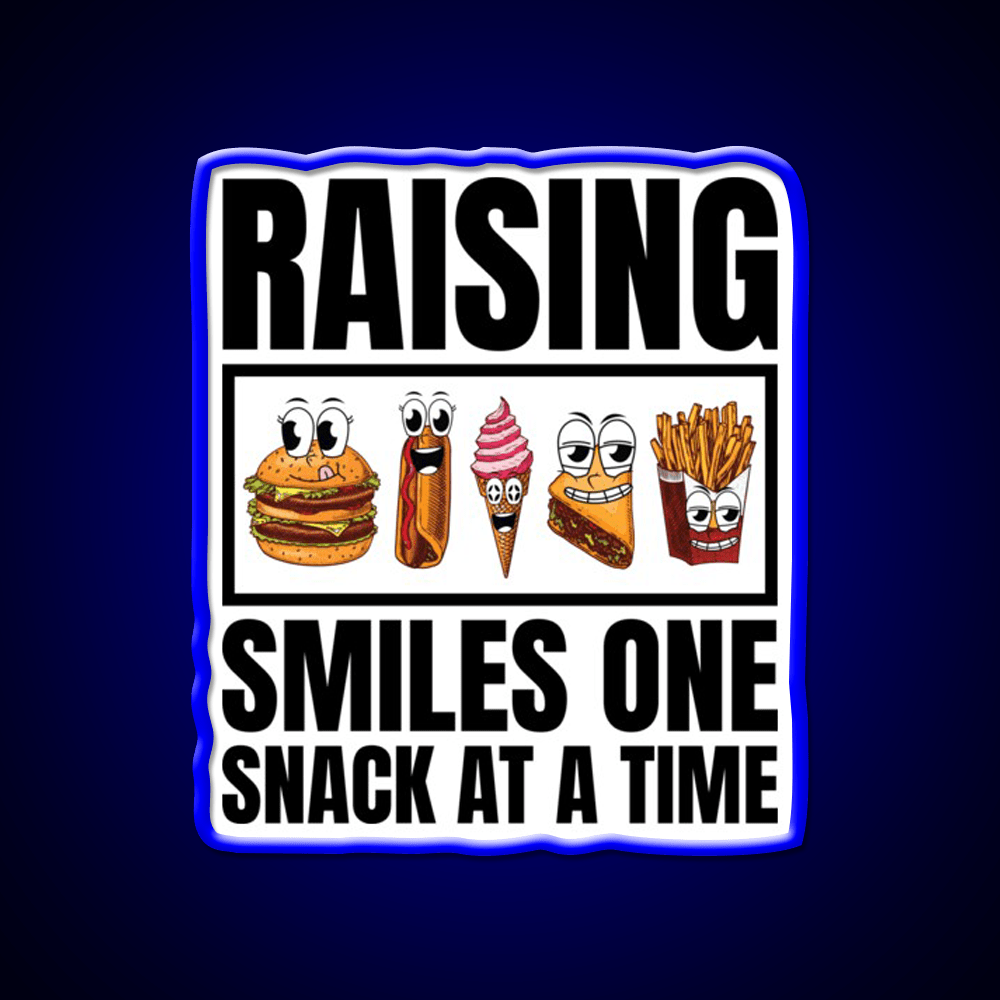 Raising Smiles One Snack At A Time Snack Food Led Neon Sign Rgb Color - Shineneon