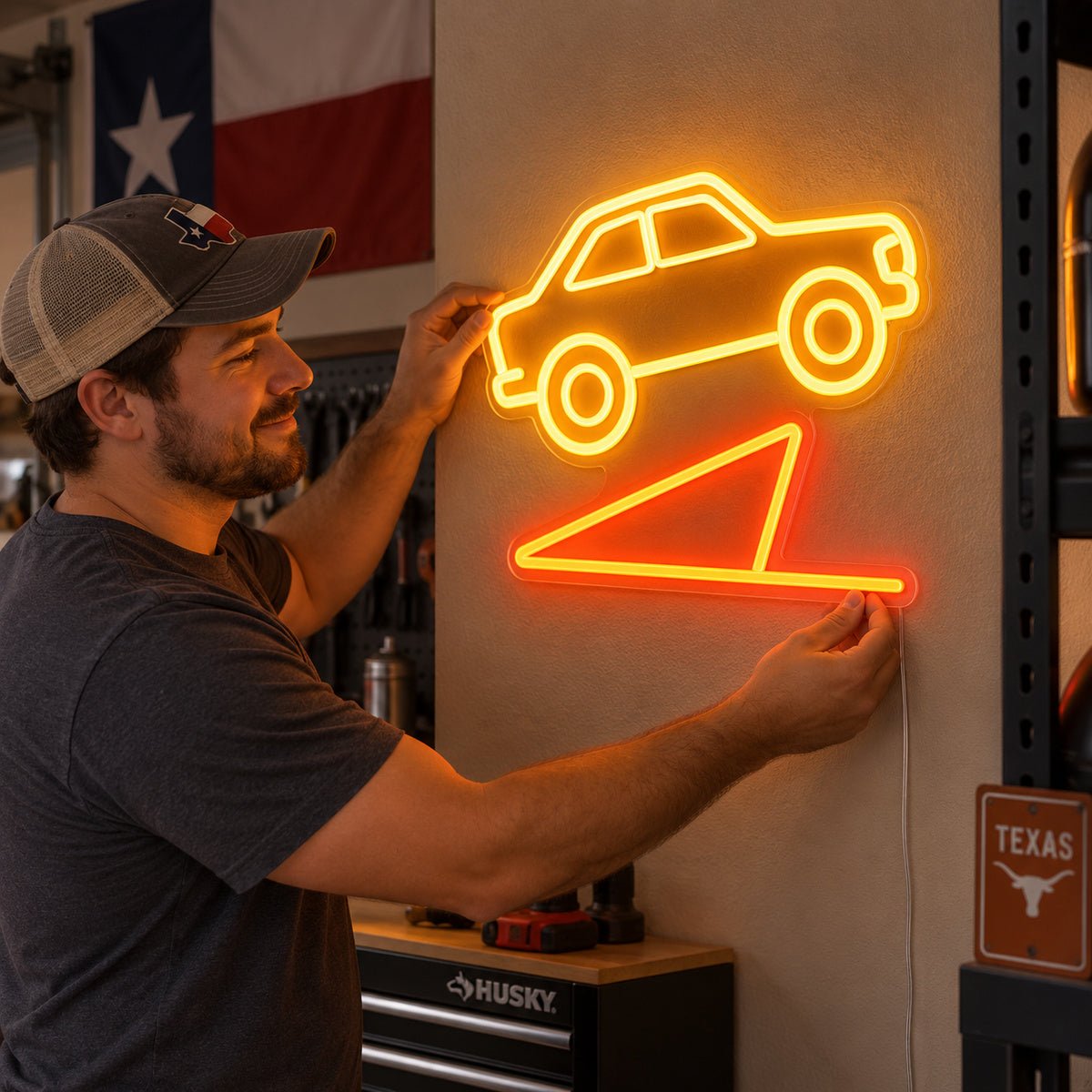 Rally Car Garage Vintage LED Neon Sign Garage Neon Sign - Shineneon