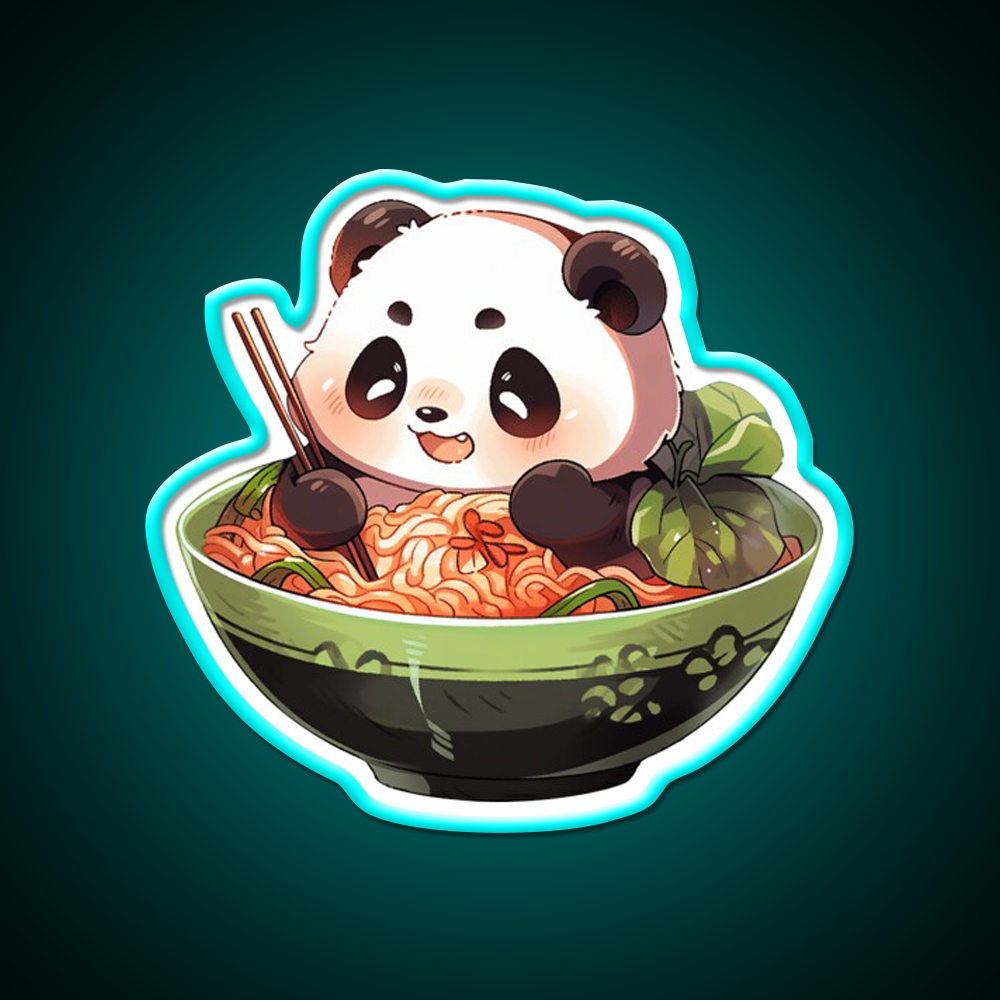 Ramen Bath Panda Pal Led Neon Sign Chinese Food Rgb Color