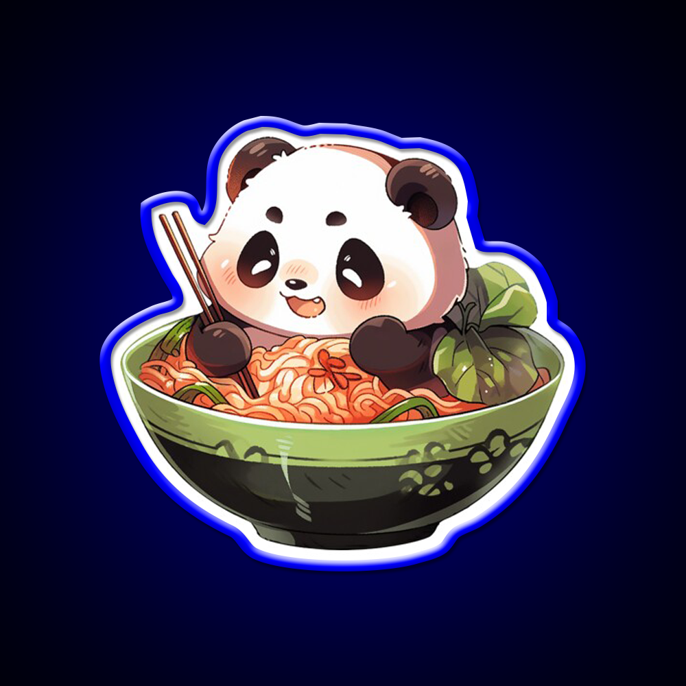 Ramen Bath Panda Pal Led Neon Sign Chinese Food Rgb Color