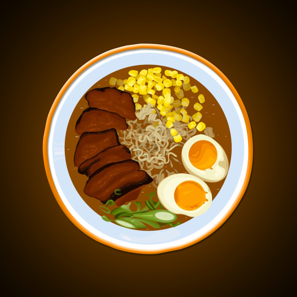 Ramen Bowl Cartoon Led Neon Sign Chinese Food Rgb Color