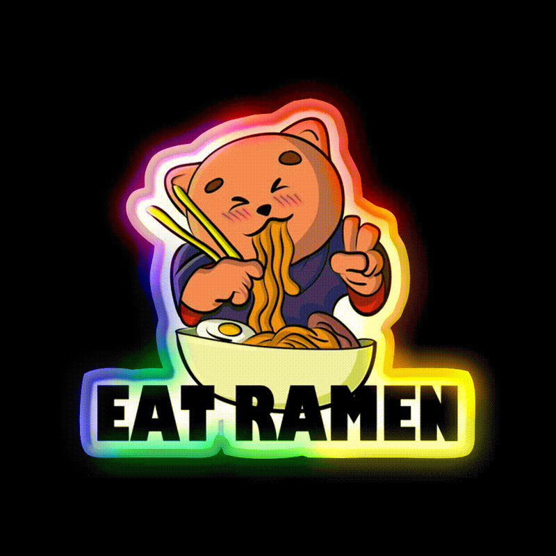 Ramen Cup Of Japanese Gift Led Neon Sign Chinese Food Rgb Color