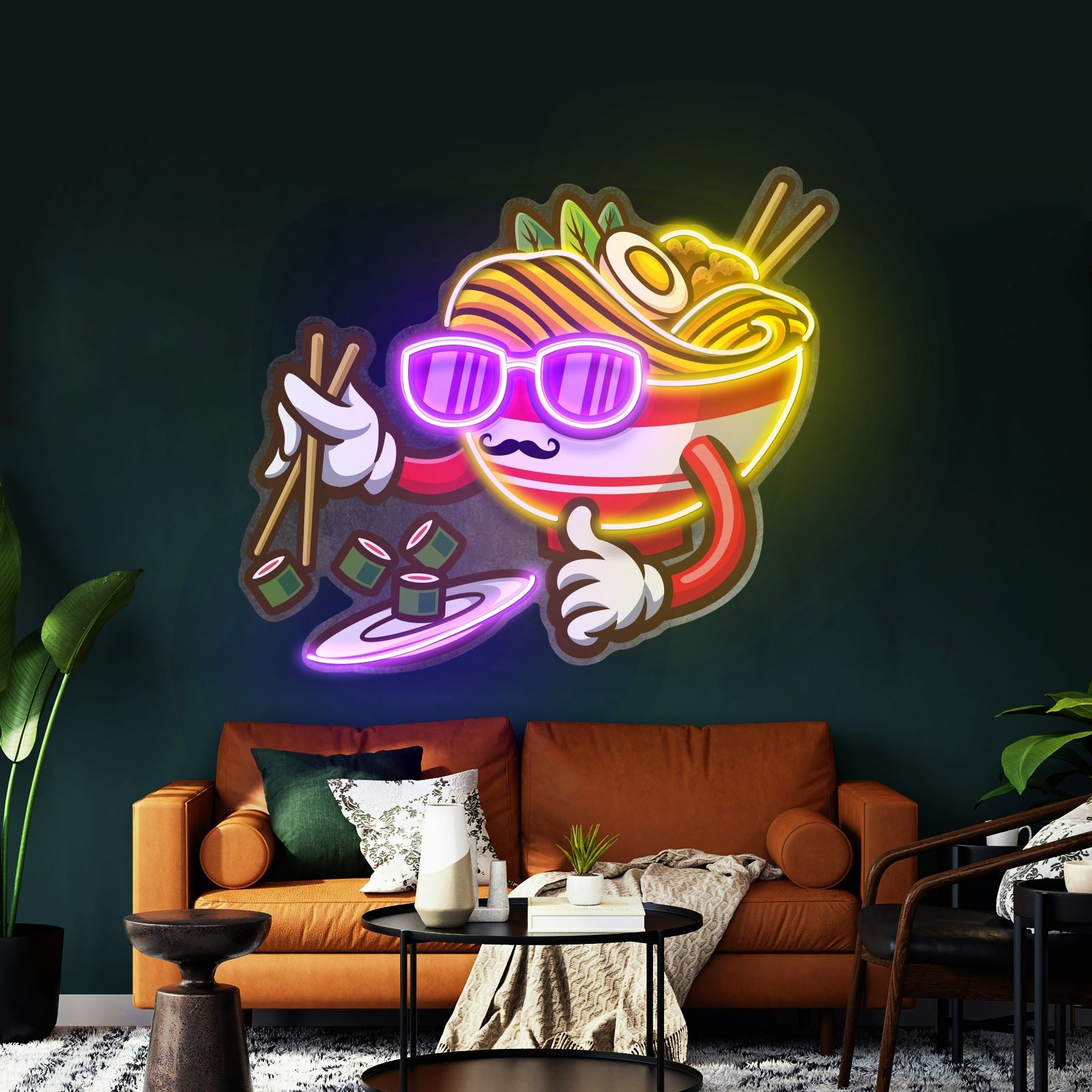 Ramen Eating Sushi Led Neon Sign Light Custom Led Signs - Shineneon