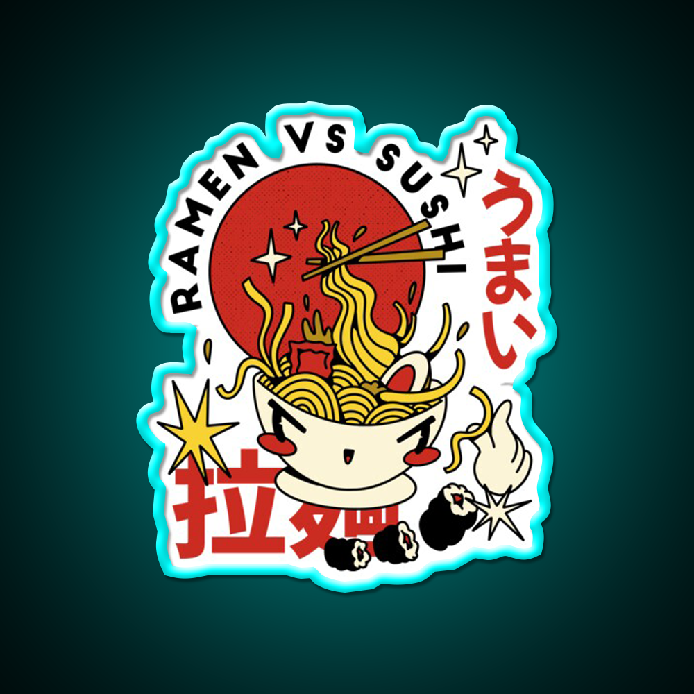 Ramen Food Retro Cartoon Fast Food Led Neon Sign For Burger Place Rgb Color