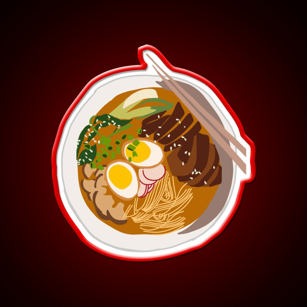 Ramen Illustration Snack Food Led Neon Sign Rgb Color - Shineneon