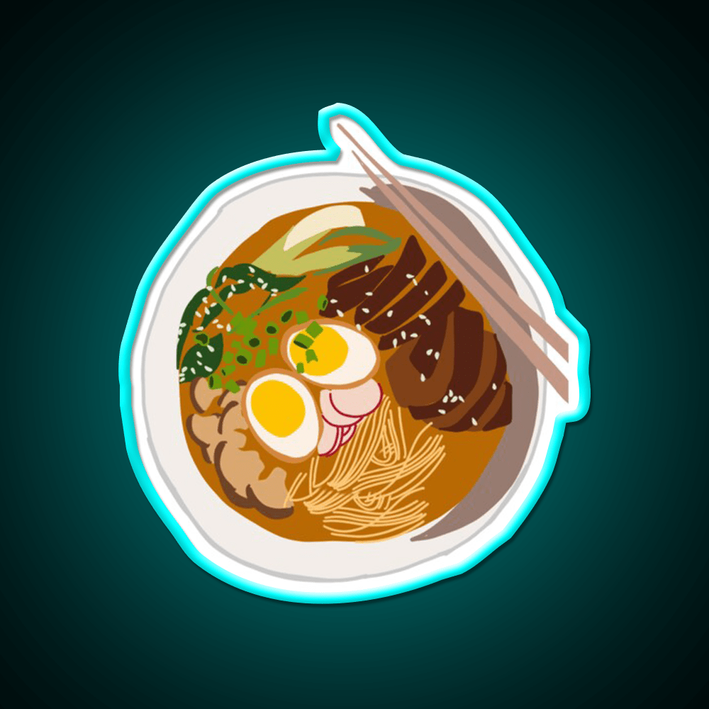 Ramen Illustration Snack Food Led Neon Sign Rgb Color - Shineneon