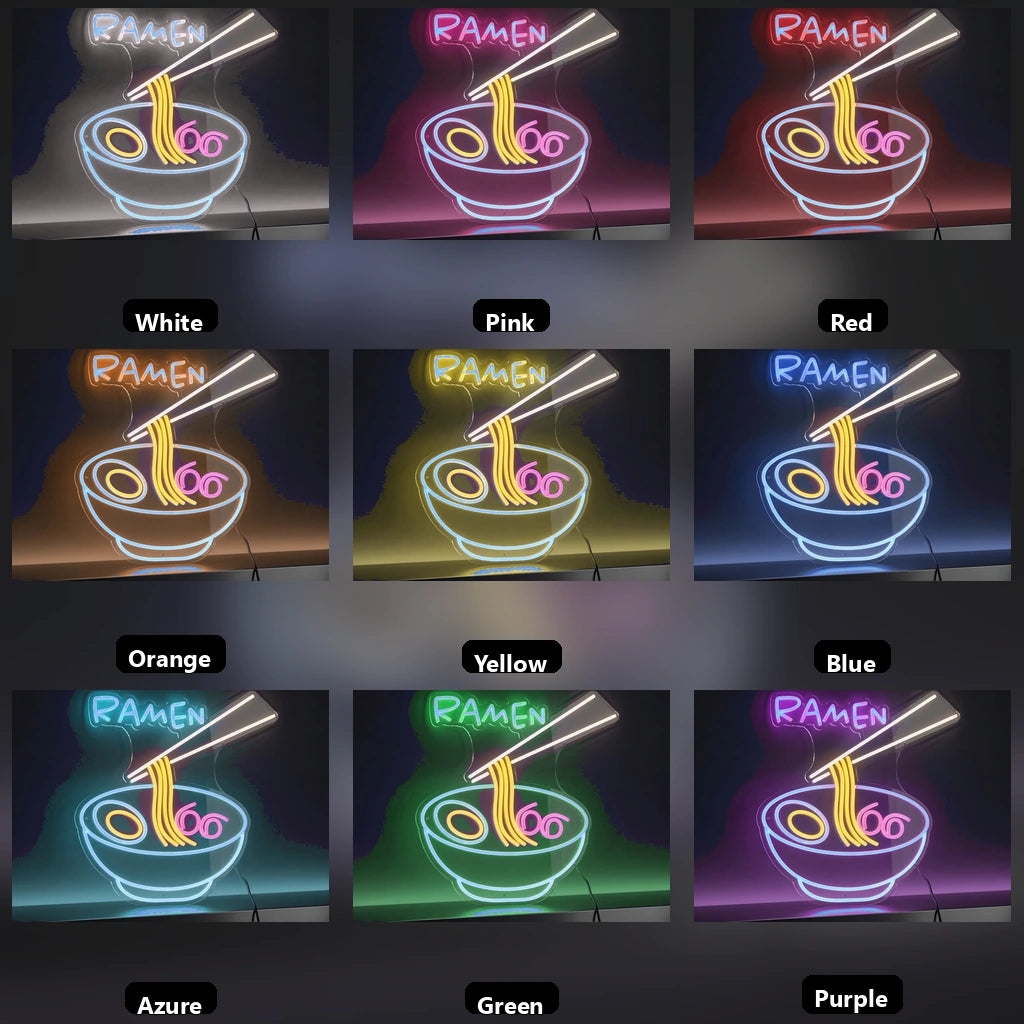 Ramen LED Neon Sign Wall Neon Sign - 05 Color Grid