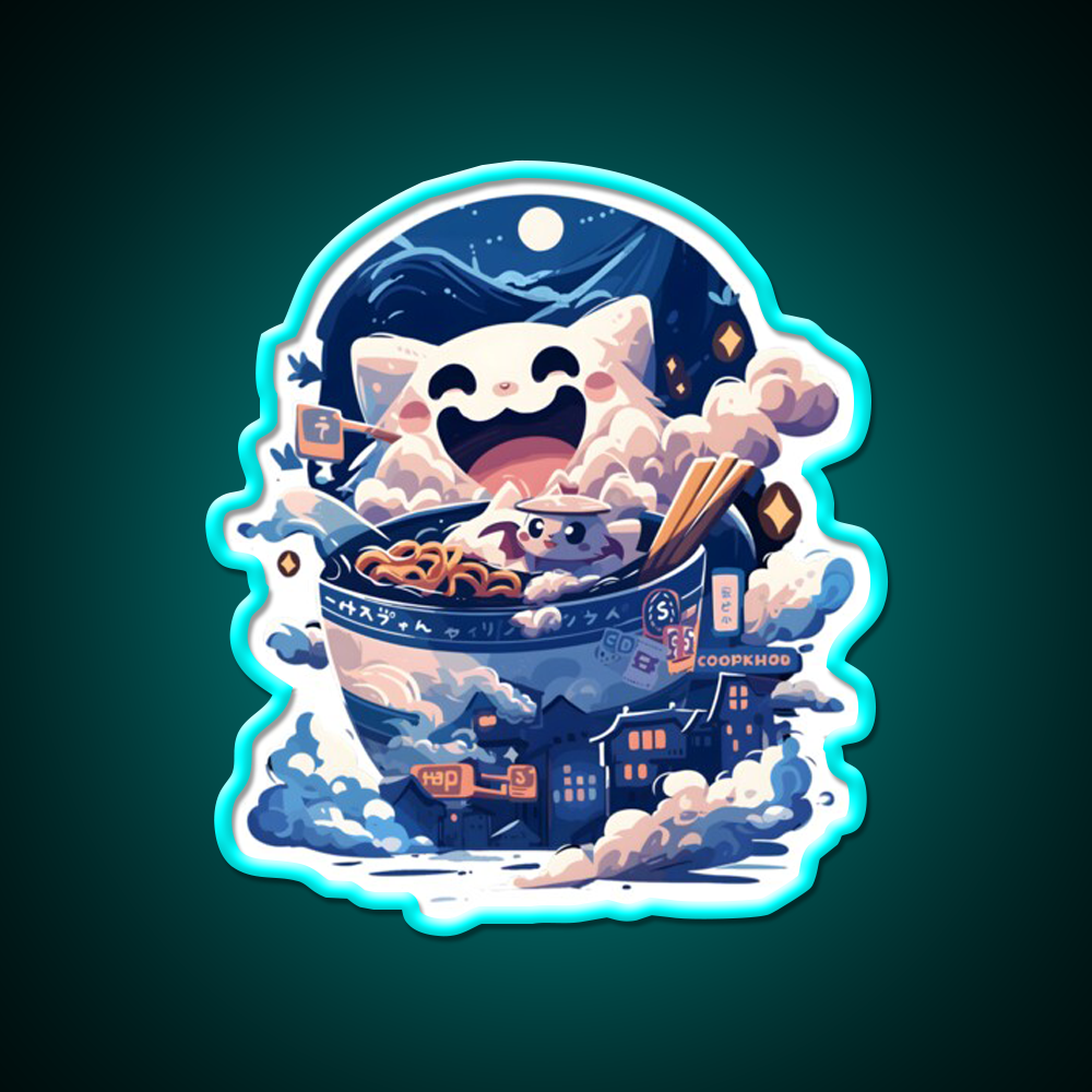 Ramen Monster Ramen Monster Noodles Snack Food Led Neon Sign Rgb Color