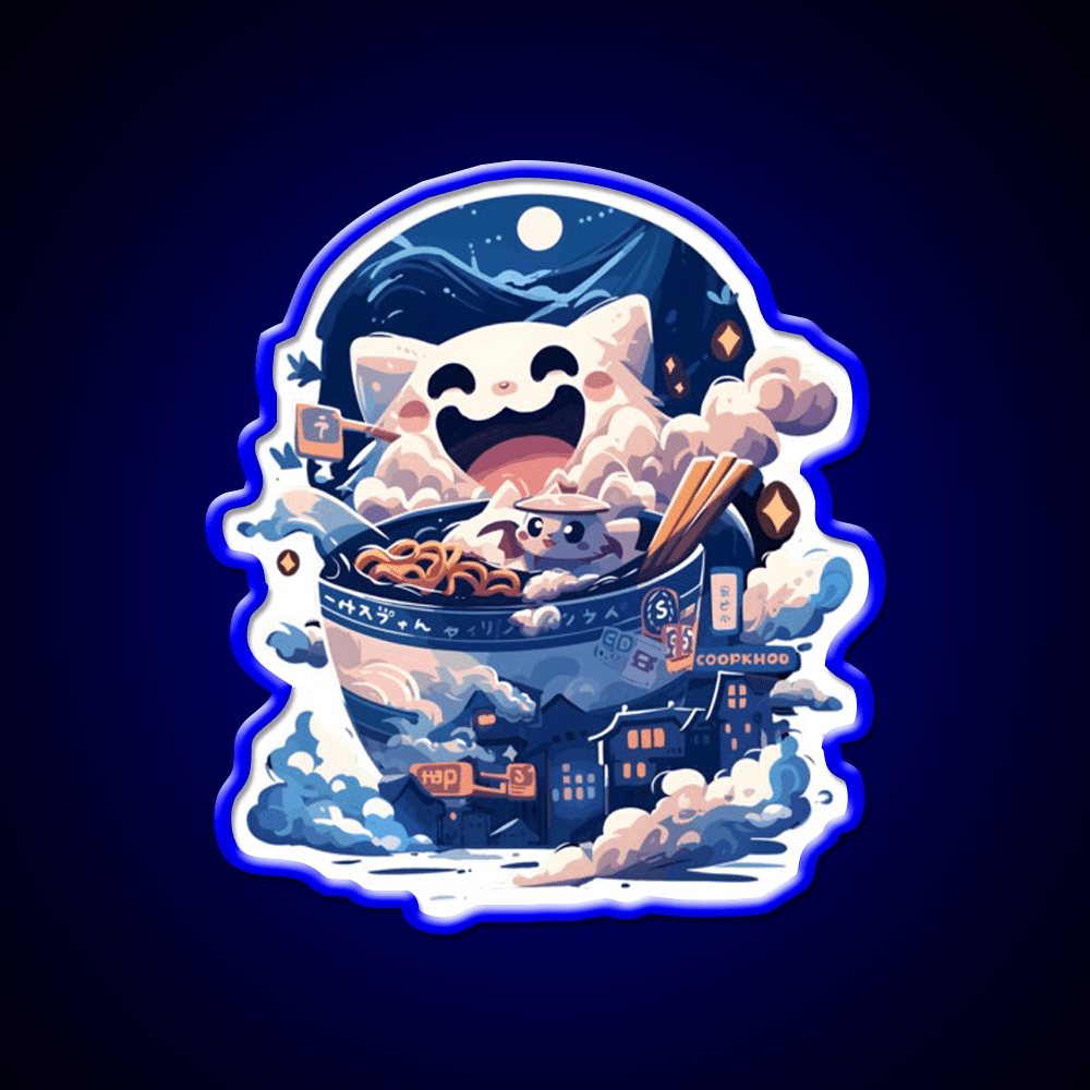 Ramen Monster Ramen Monster Noodles Snack Food Led Neon Sign Rgb Color - Shineneon