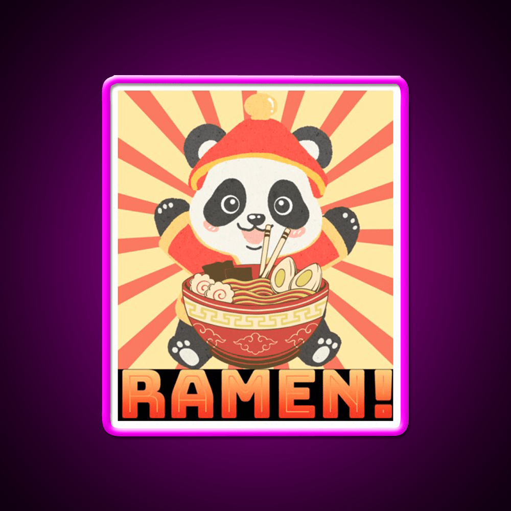 Ramen Panda Led Neon Sign Chinese Food Rgb Color - Shineneon