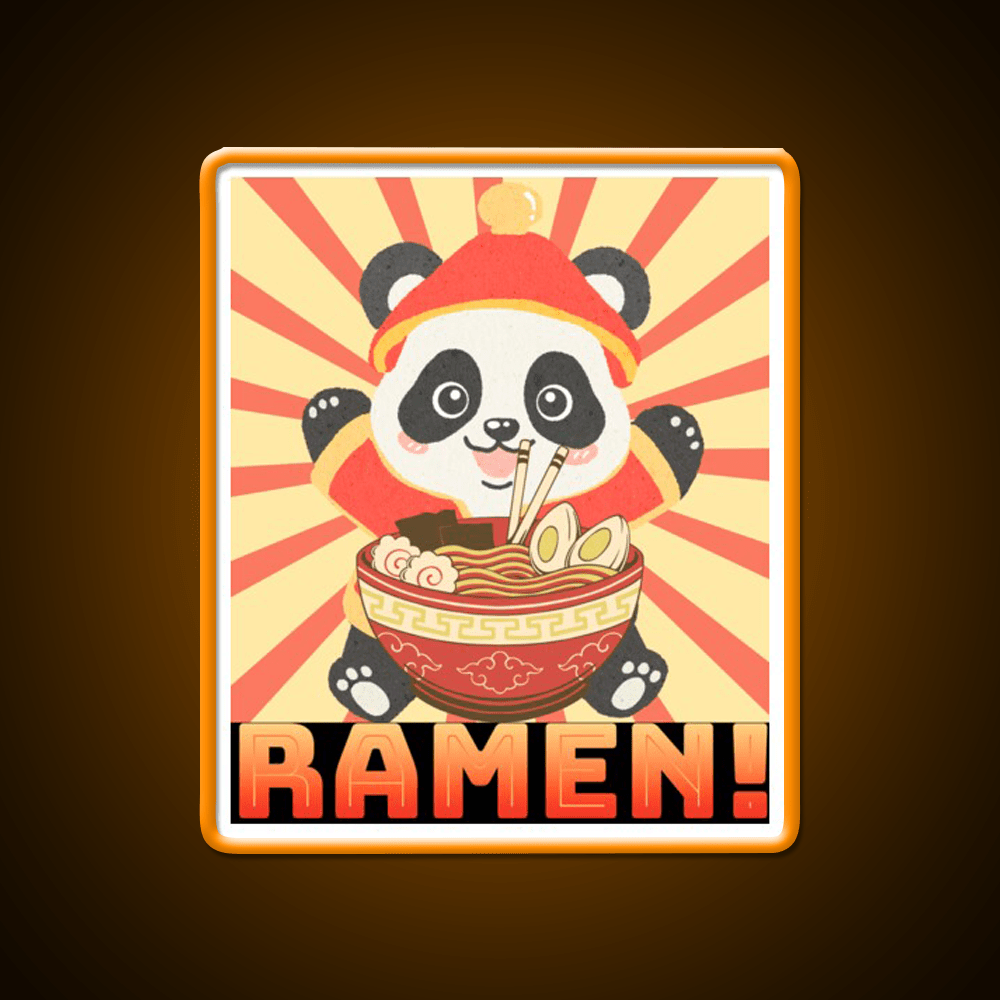 Ramen Panda Led Neon Sign Chinese Food Rgb Color - Shineneon
