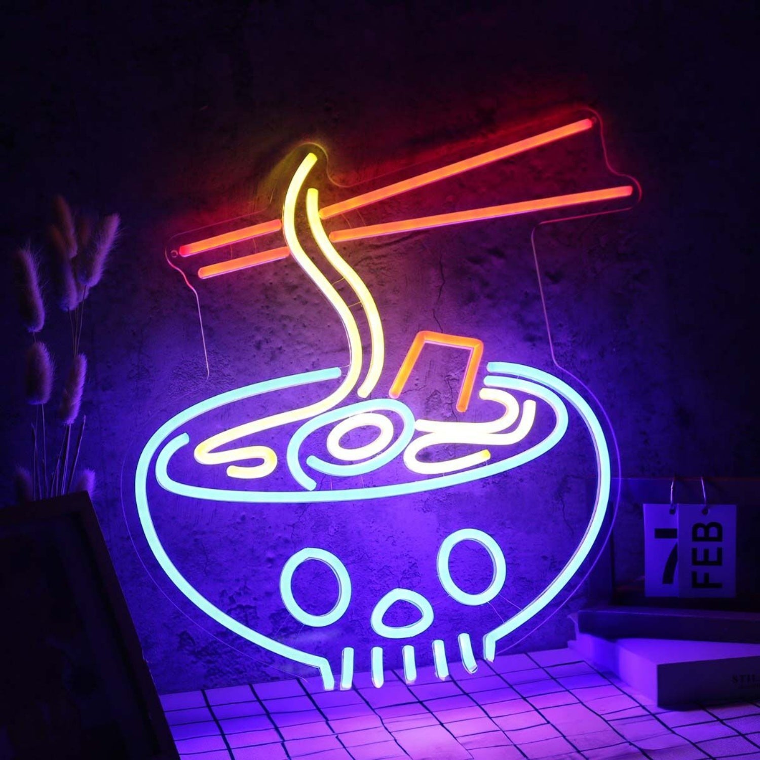 Ramen Served In Skull Bowl Neon Sign | Shineneon