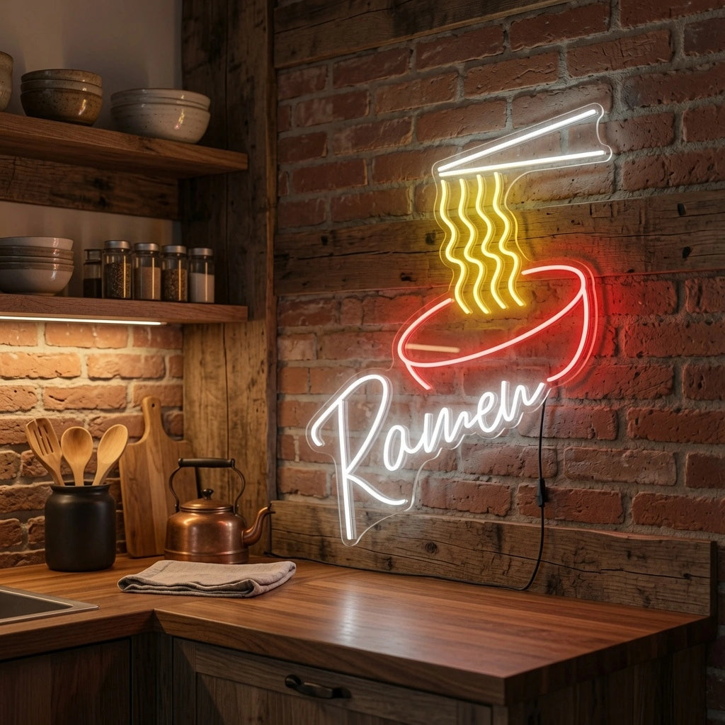 Ramen Wall Decor LED Neon Sign - 03 Real Lifestyle Scene