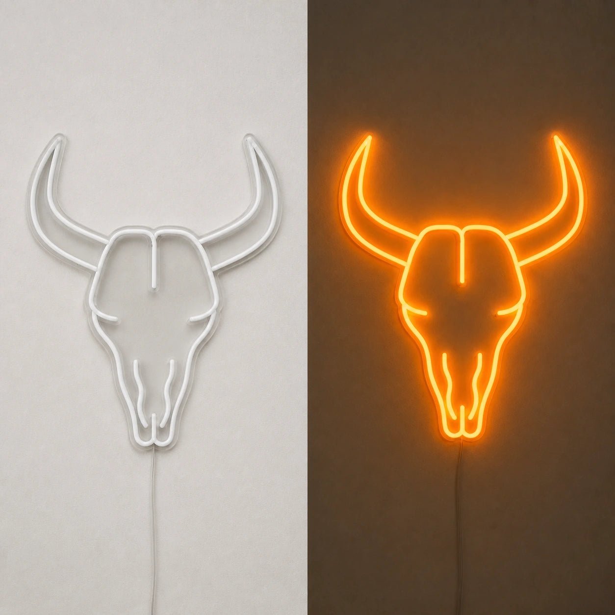 Ranch Bull Skull Vintage LED Neon Sign - Shineneon