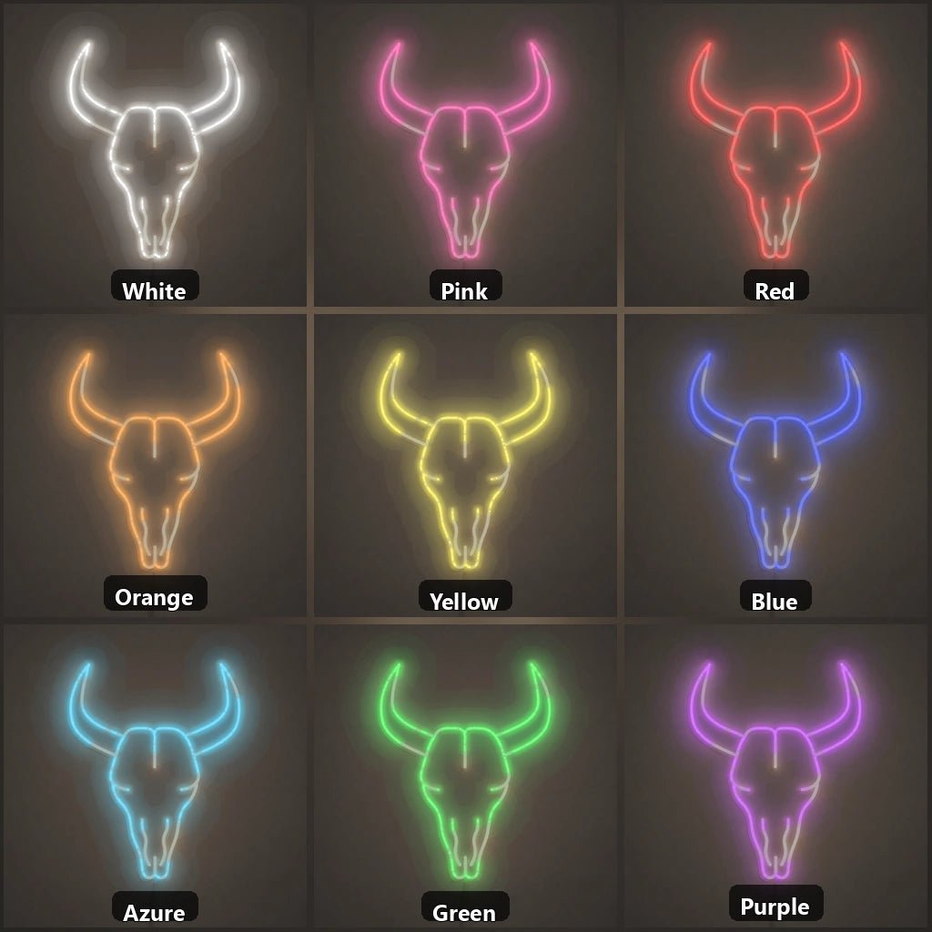 Ranch Bull Skull Vintage LED Neon Sign - Shineneon