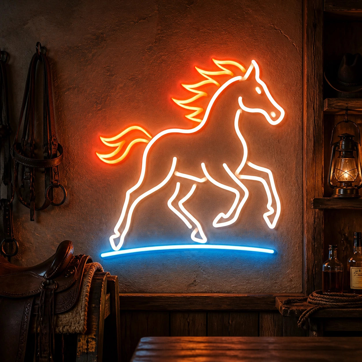 Ranch Horse Vintage LED Neon Sign high-converting product image
