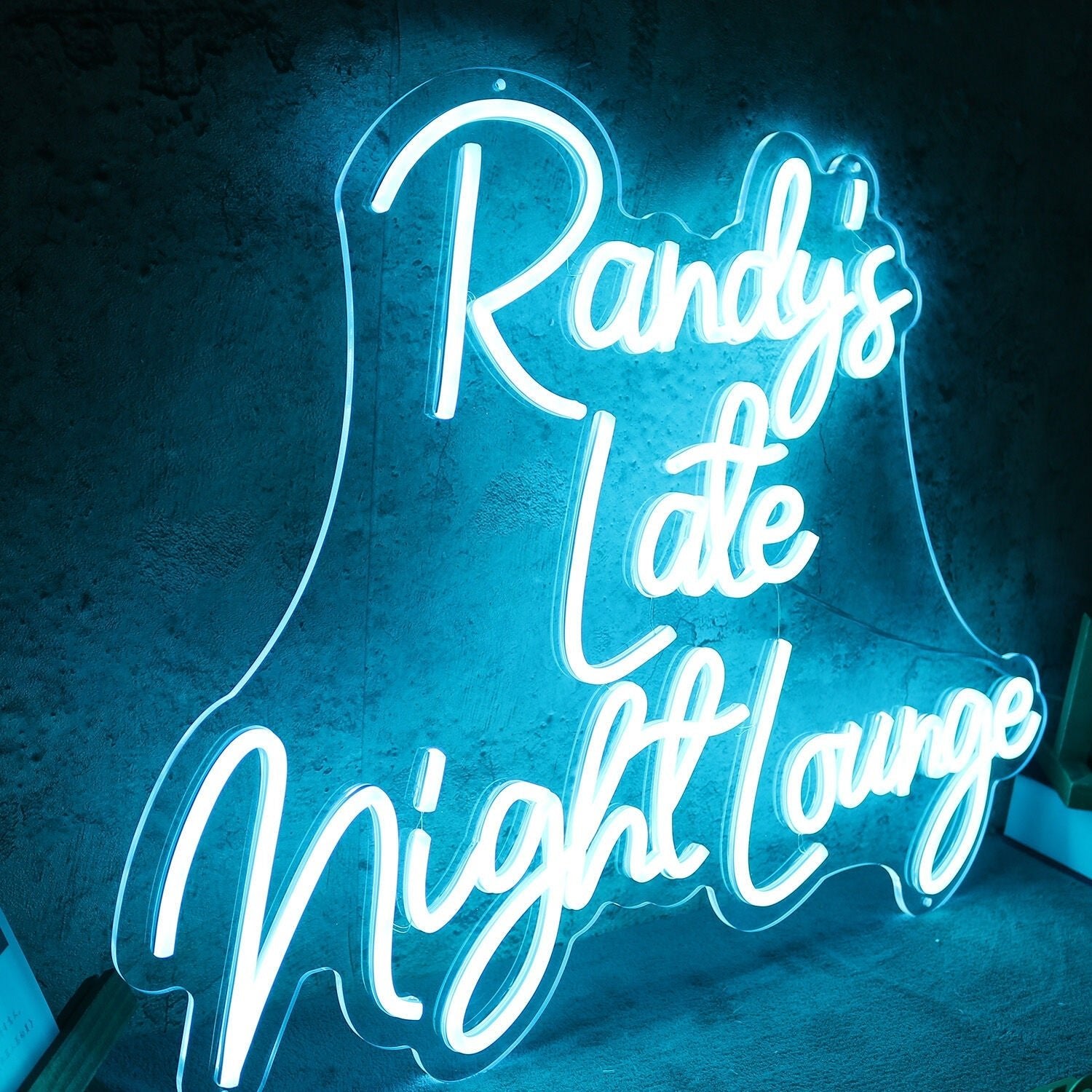 Randys Late Night Lounge Blue Led Neon Sign - Shineneon