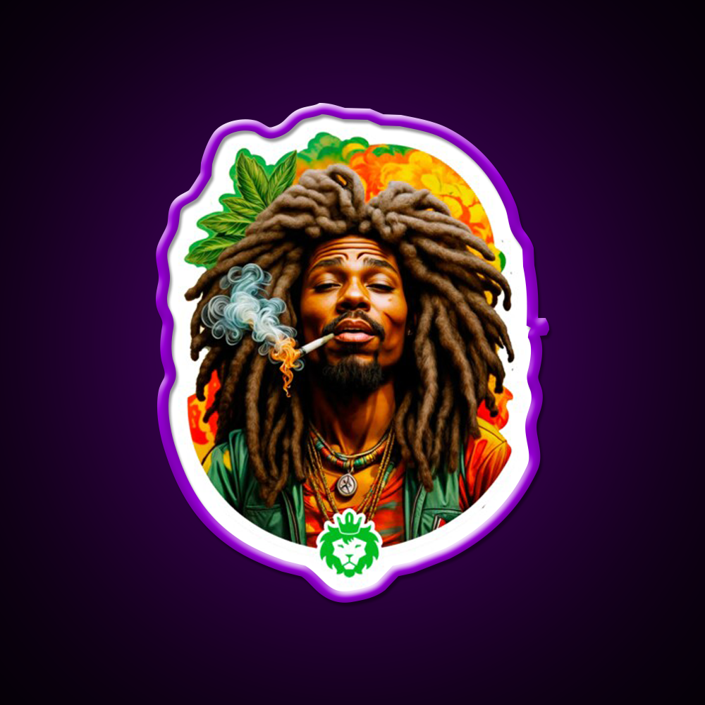 Rastafari Weed Hemp Inspired Green Leaf Led Neon Sign Rgb Color - LED neon sign view 9
