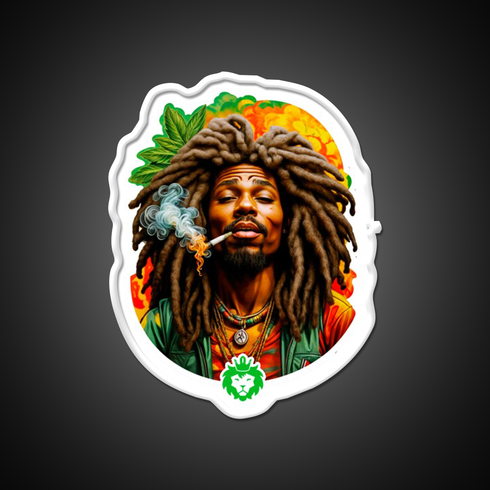 Rastafari Weed Hemp Inspired Green Leaf Led Neon Sign Rgb Color - LED neon sign view 11