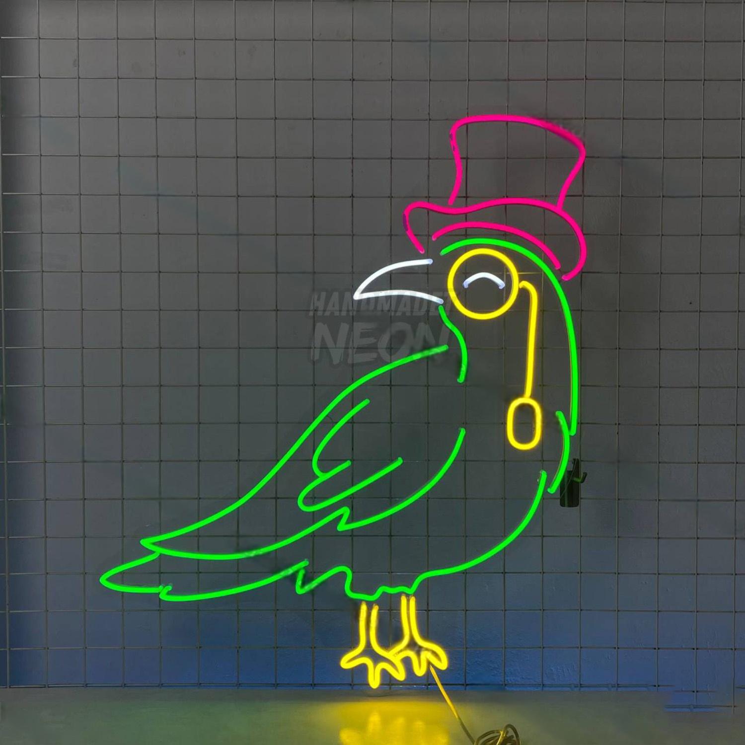 Raven Wear Topper Hat Monocle Led Neon Sign | Shineneon