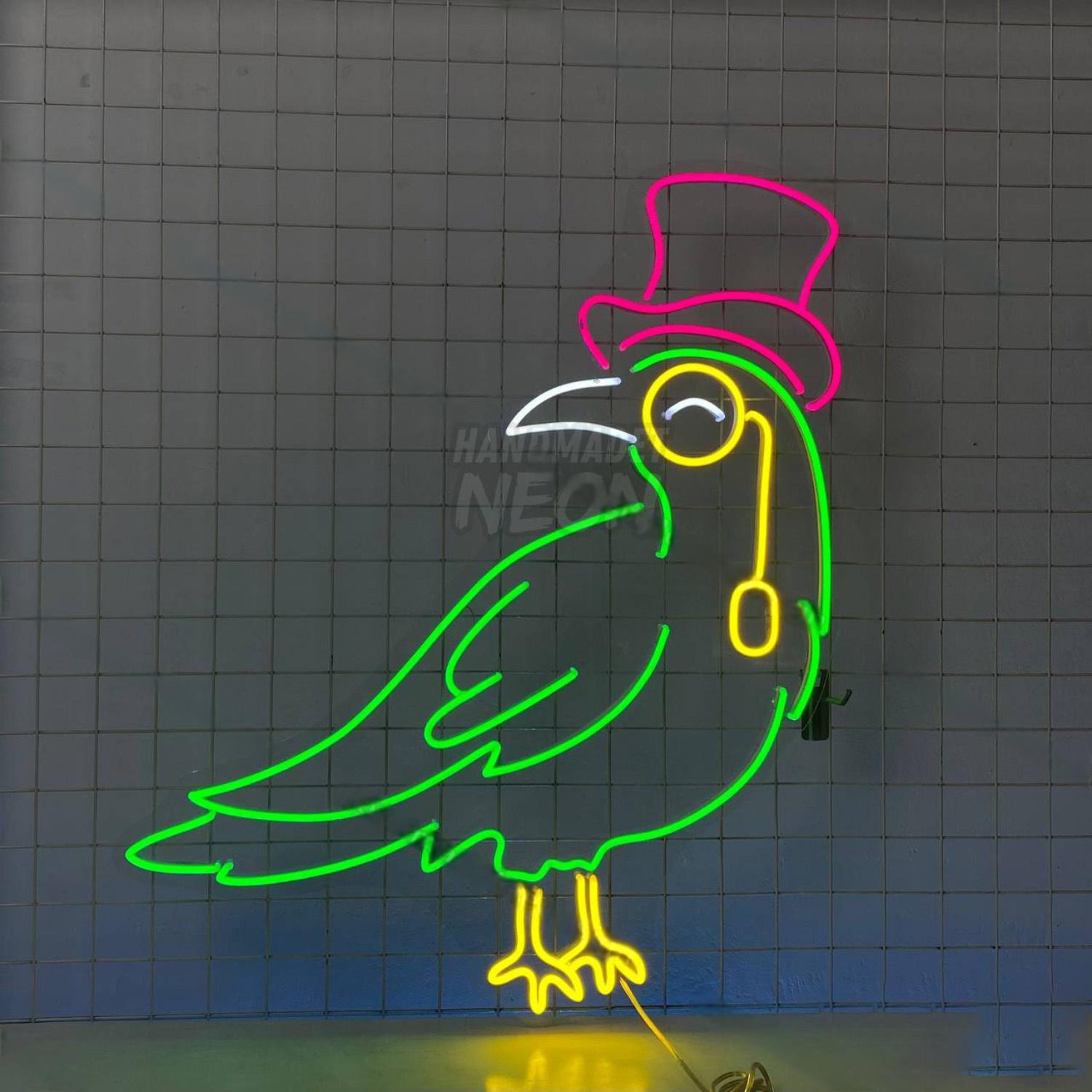 Raven Wear Topper Hat Monocle Led Neon Sign | Shineneon