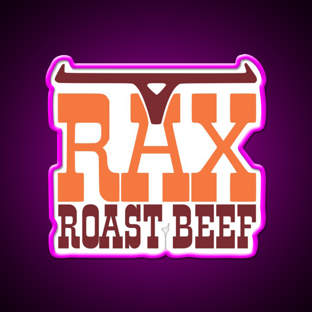 Rax Restaurants Fast Food Led Neon Sign For Burger Place Rgb Color