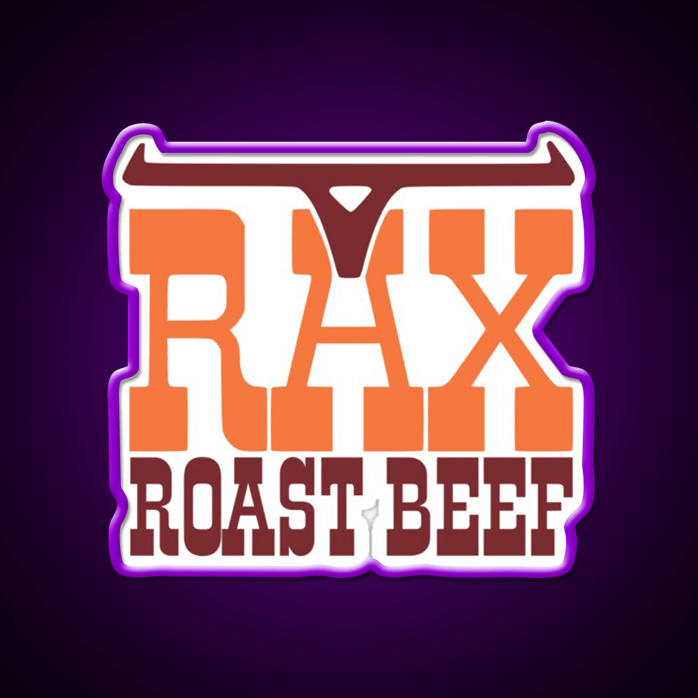 Rax Restaurants Fast Food Led Neon Sign For Burger Place Rgb Color - Shineneon