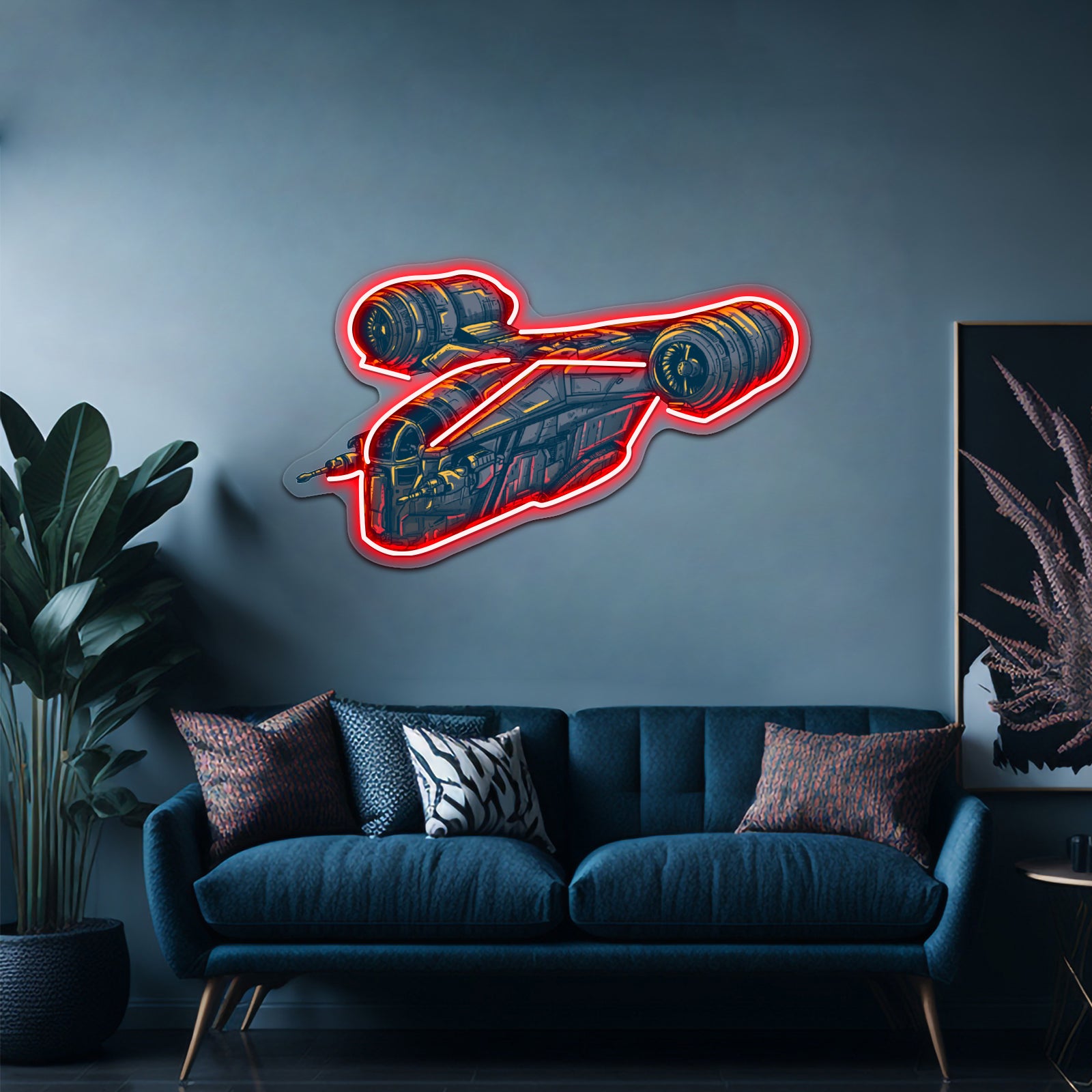 Razor Crest Artwork Led Signs For Room | Shineneon