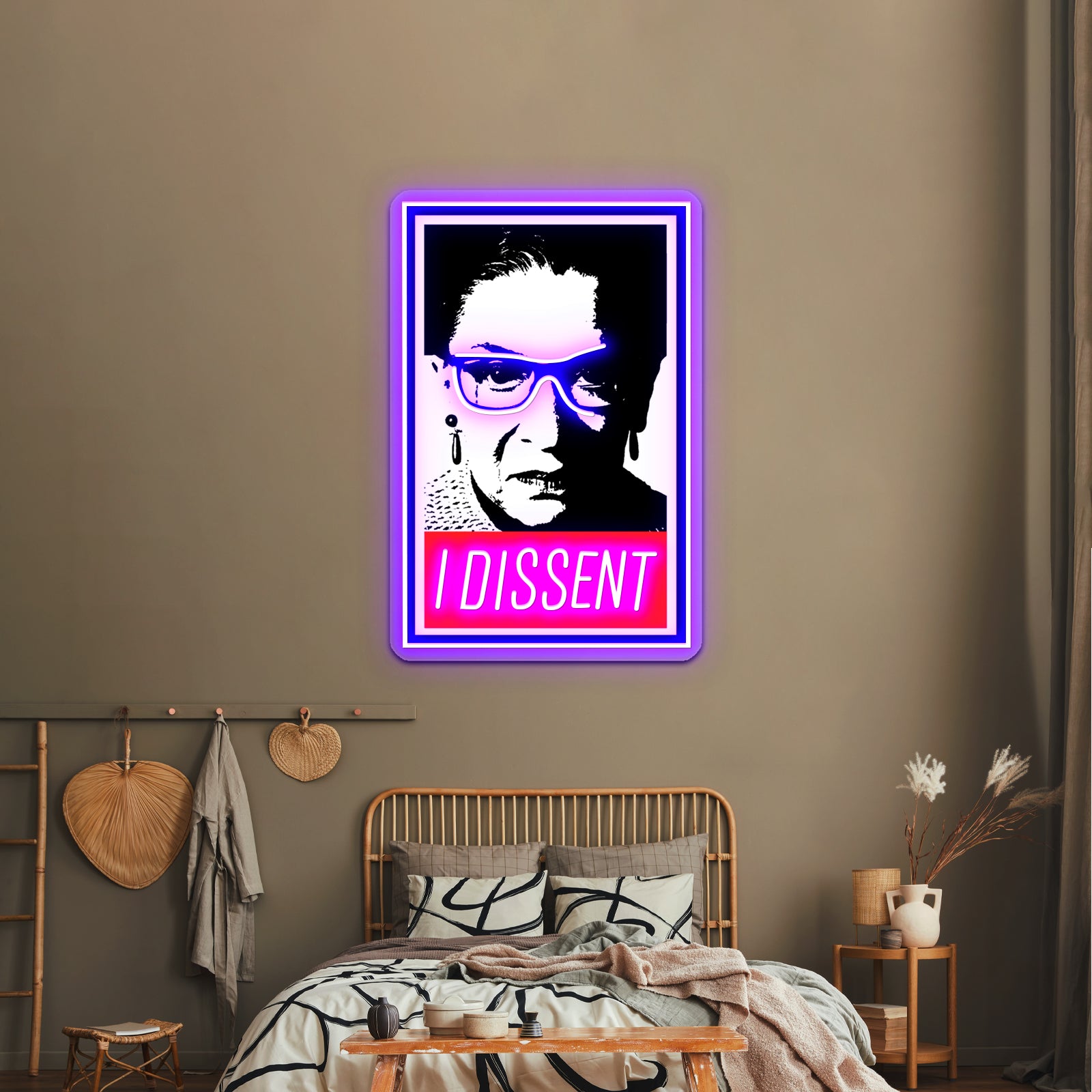 Rbg I Dissent Artwork Led Signs For Room | Shineneon