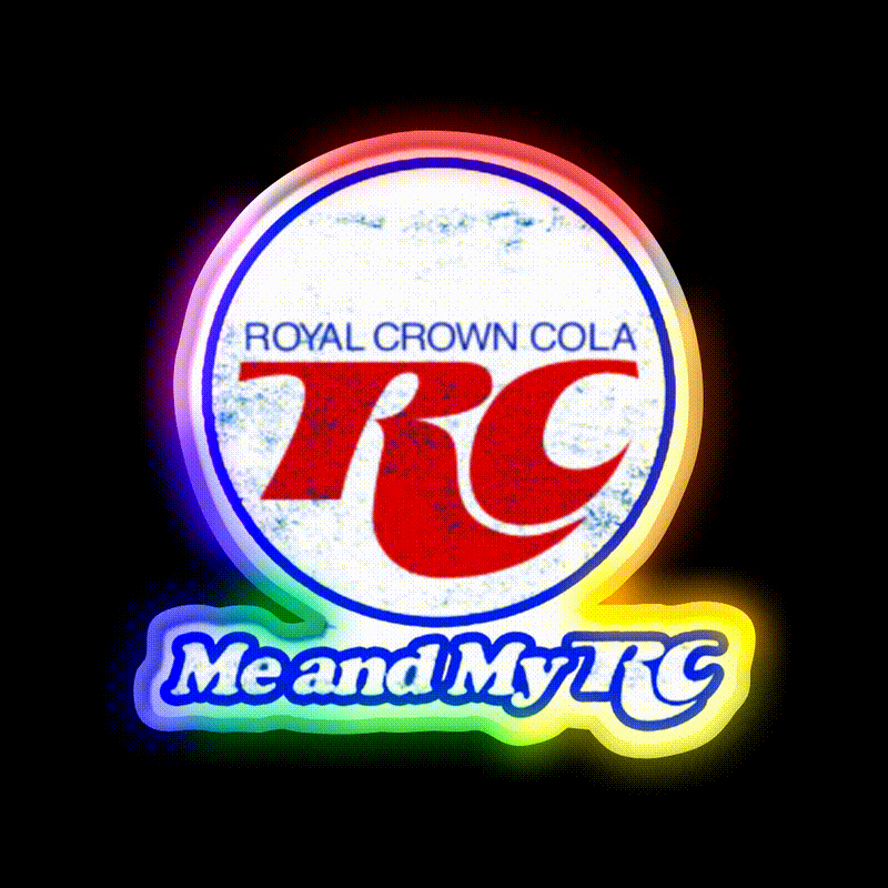 Rc Cola Soda Fast Food Led Neon Sign For Burger Place Rgb Color