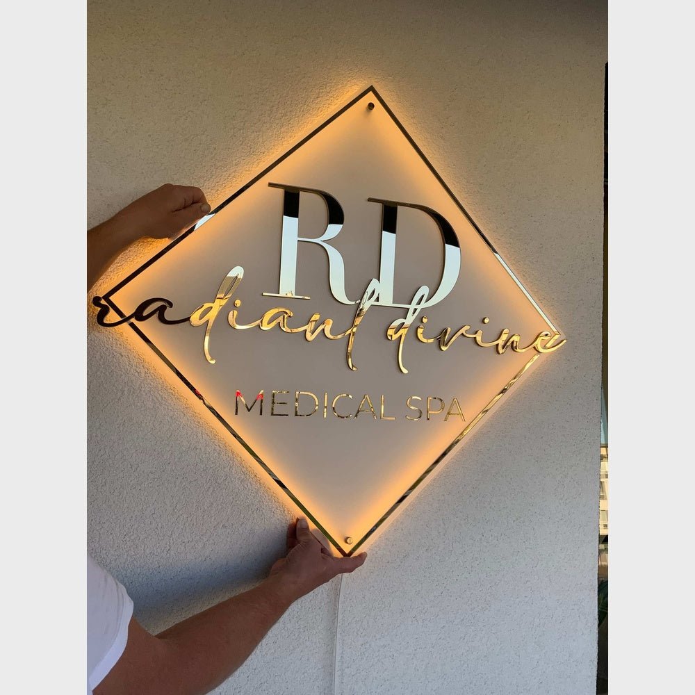 Rd Medical Spa Acrylic Business Logo Sign - Shineneon