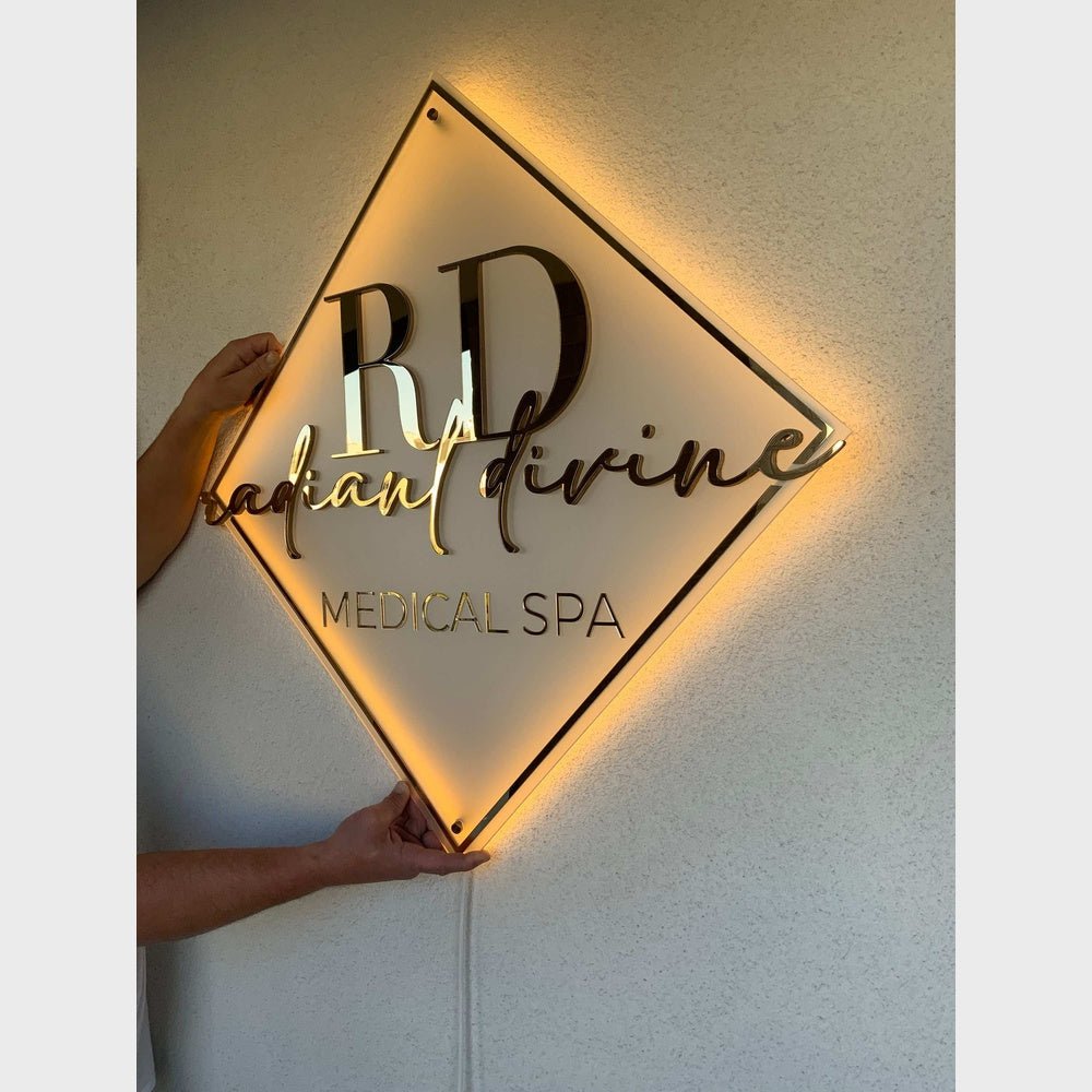 Rd Medical Spa Acrylic Business Logo Sign - Shineneon