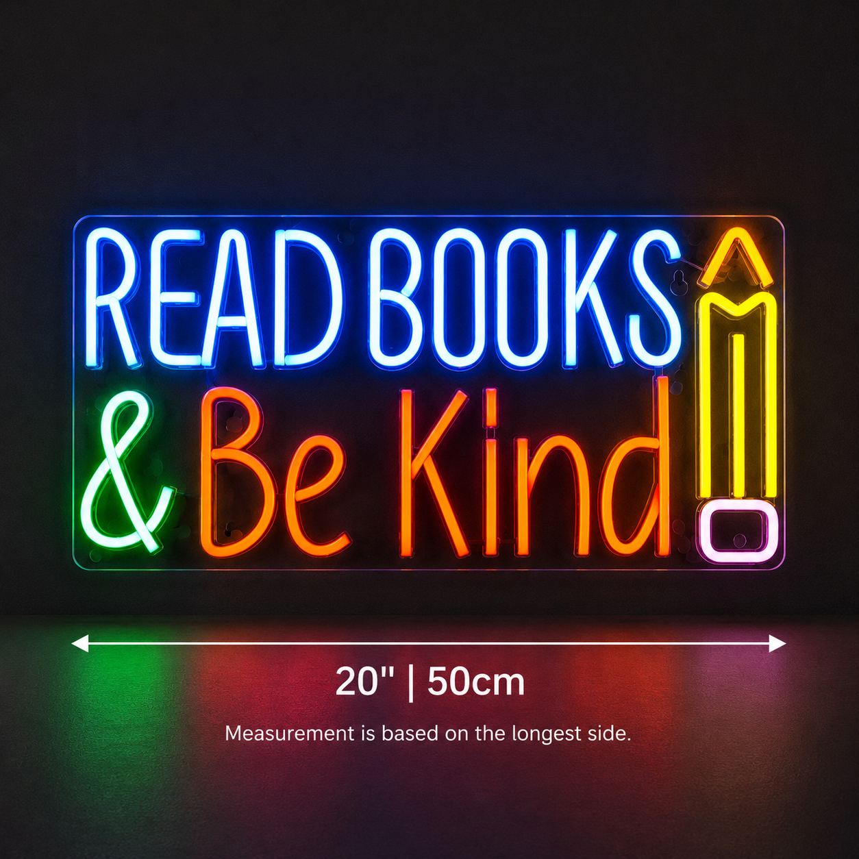 Read Books And Be Kind LED Neon Sign - 04 Size Image