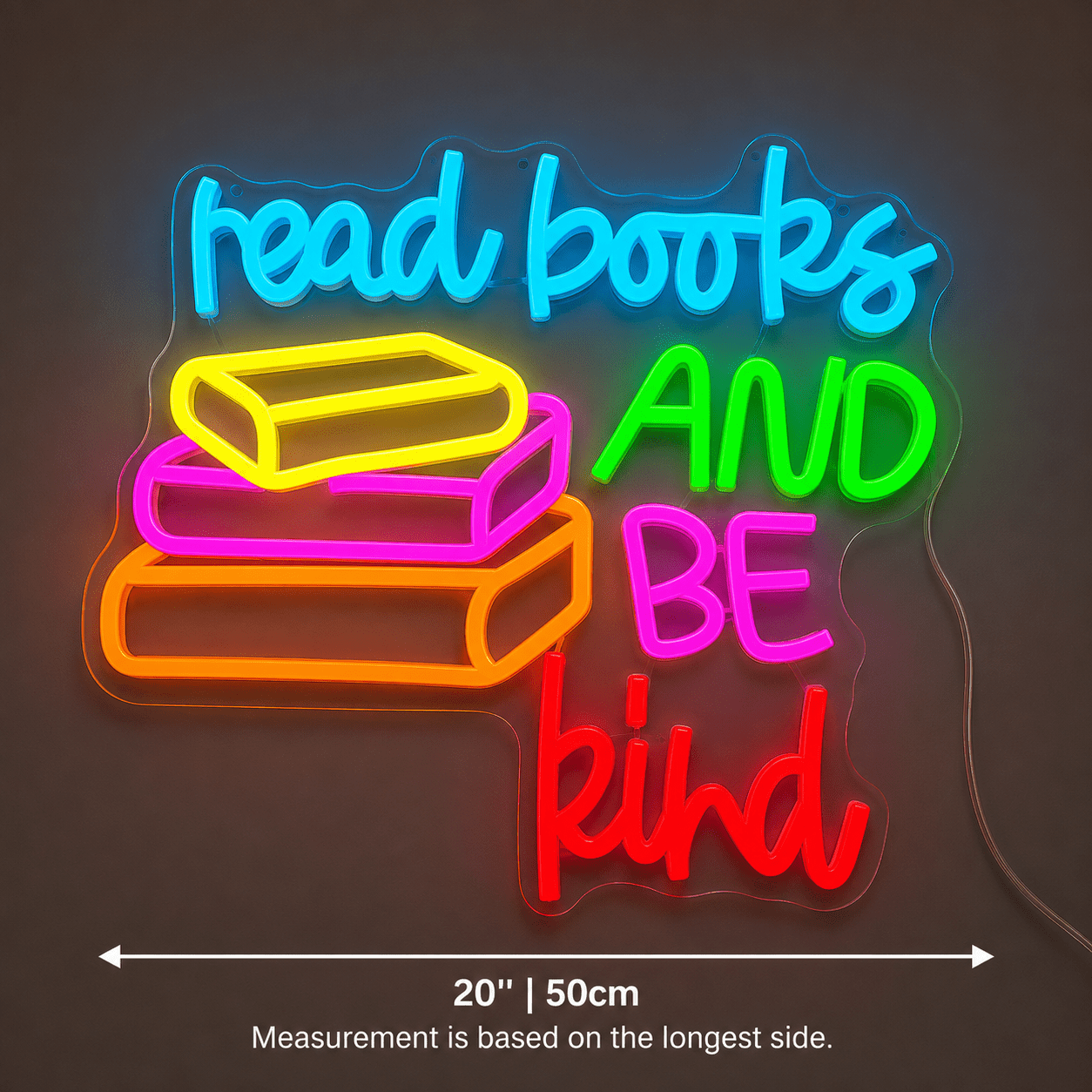 Read Books And Be Kind LED Neon Sign Wall Neon Sign - Shineneon
