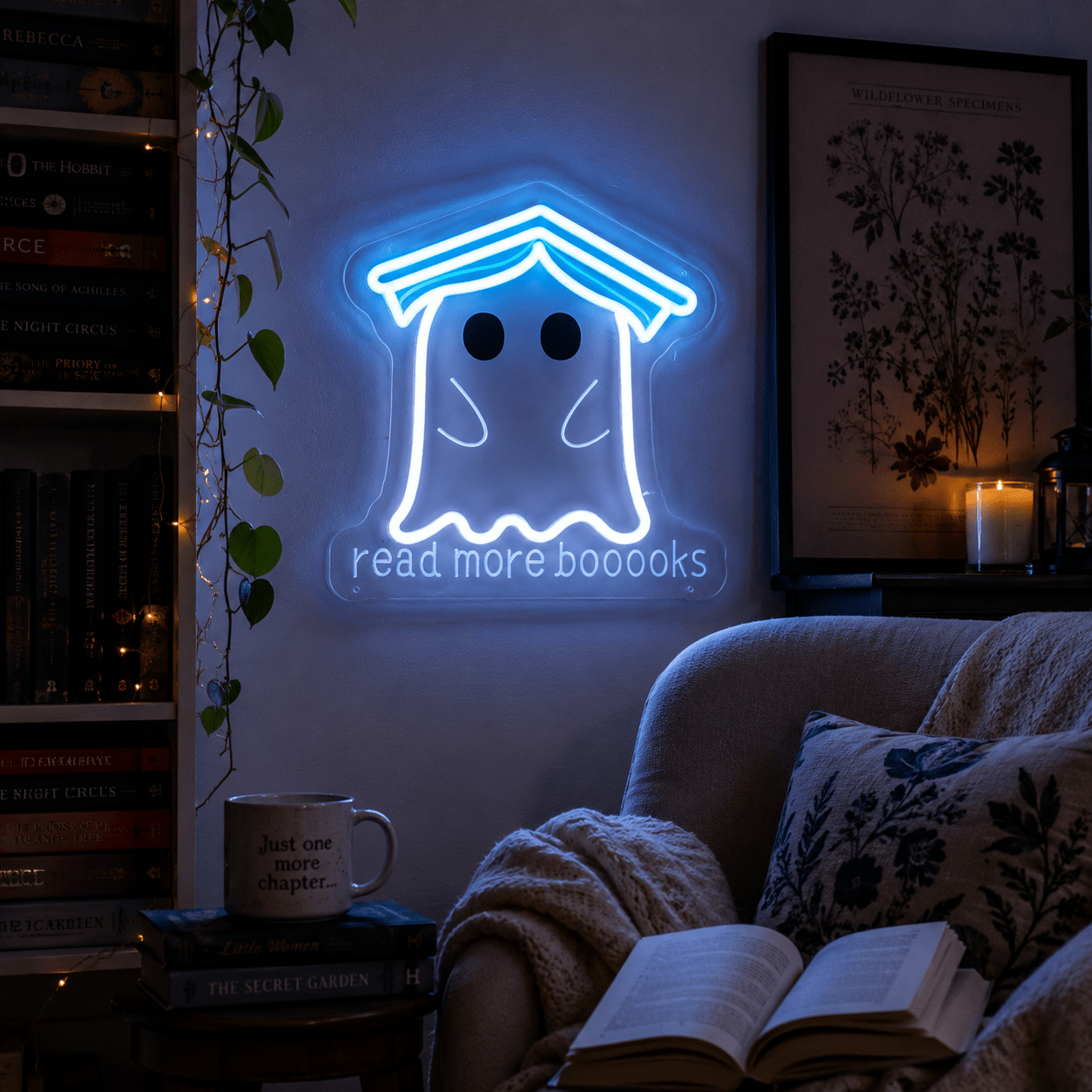 Read More Boooooks LED Neon Sign - Shineneon