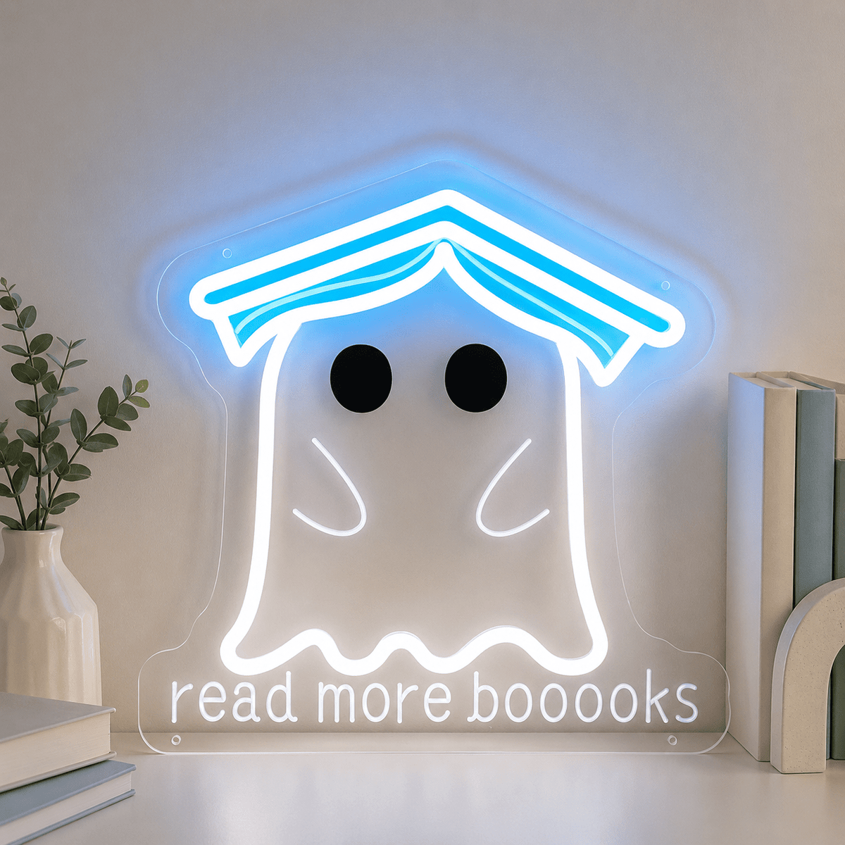 Read More Boooooks LED Neon Sign - Shineneon