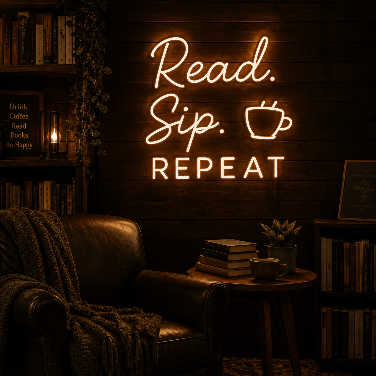 Read Sip Repeat LED Neon Sign - Shineneon