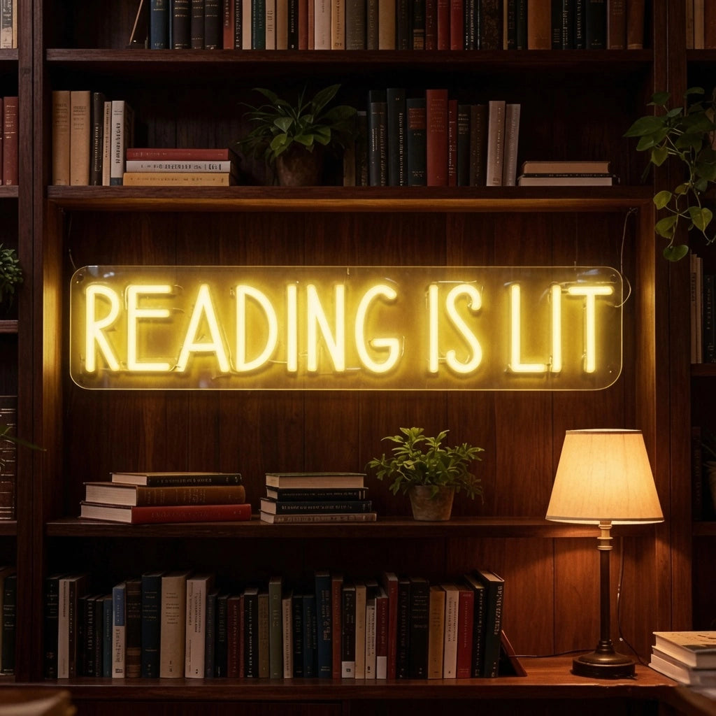 Reading Is Lit LED Neon Sign - 01 Original Product Image