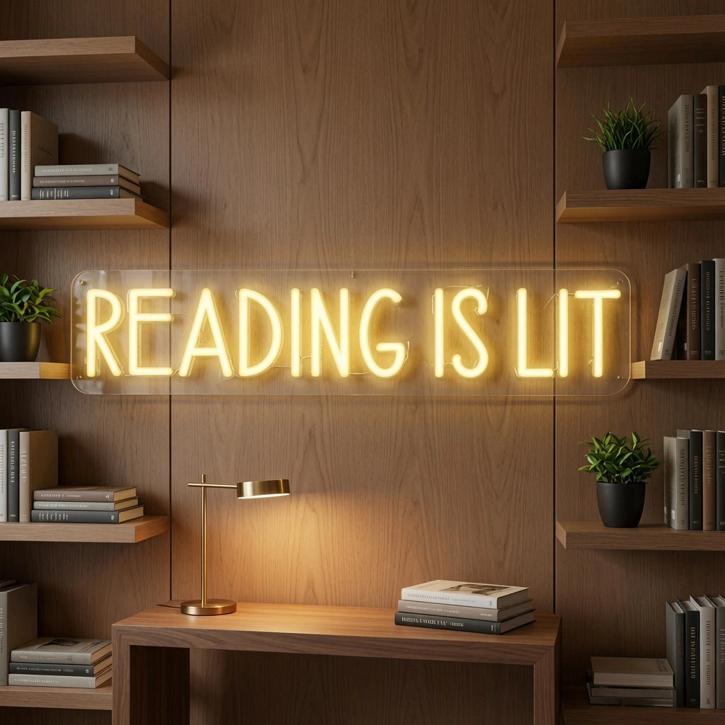 Reading Is Lit LED Neon Sign - 04 Size Image