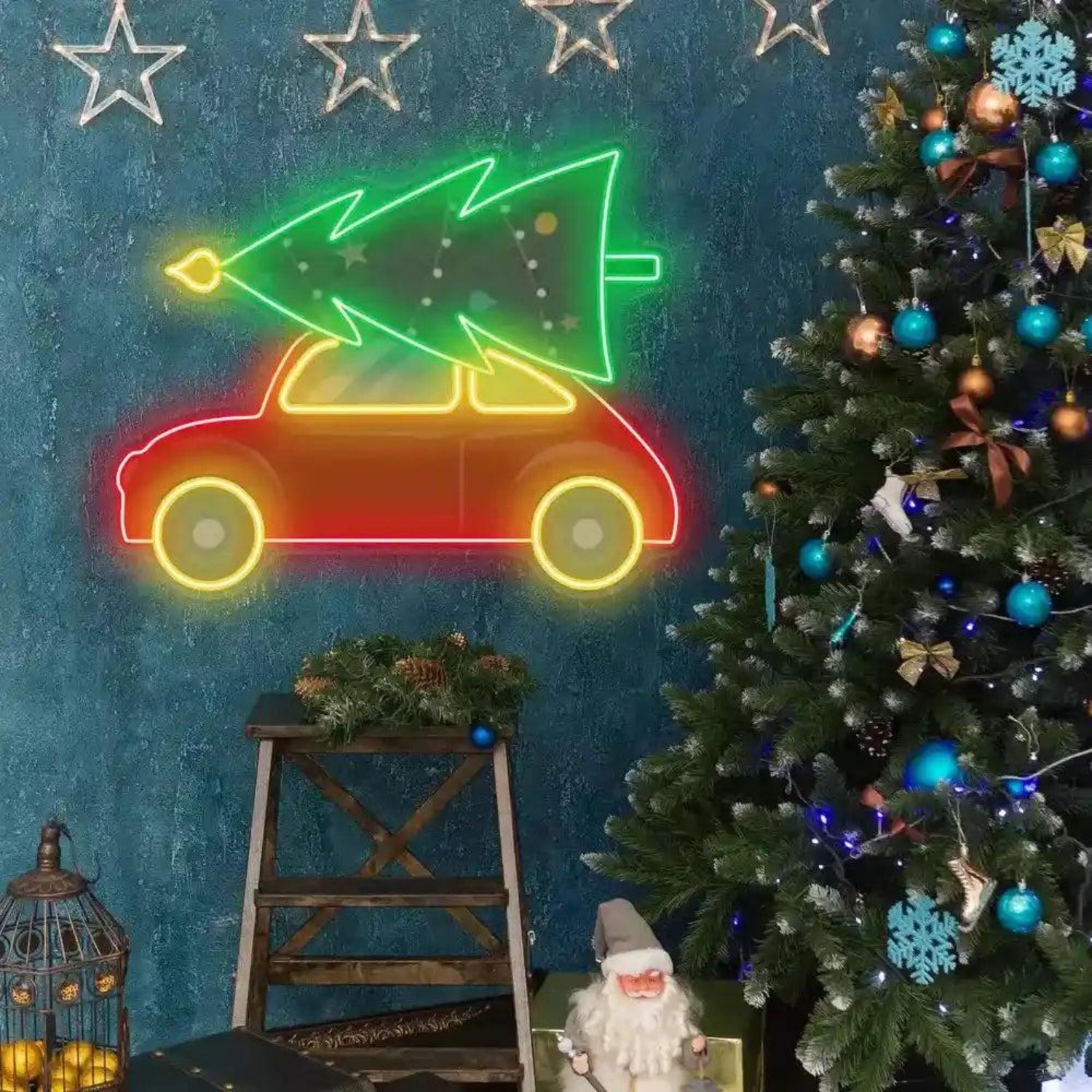 Ready For Christmas Car Tree Led Neon Sign Indoor Holiday Decor | Shineneon