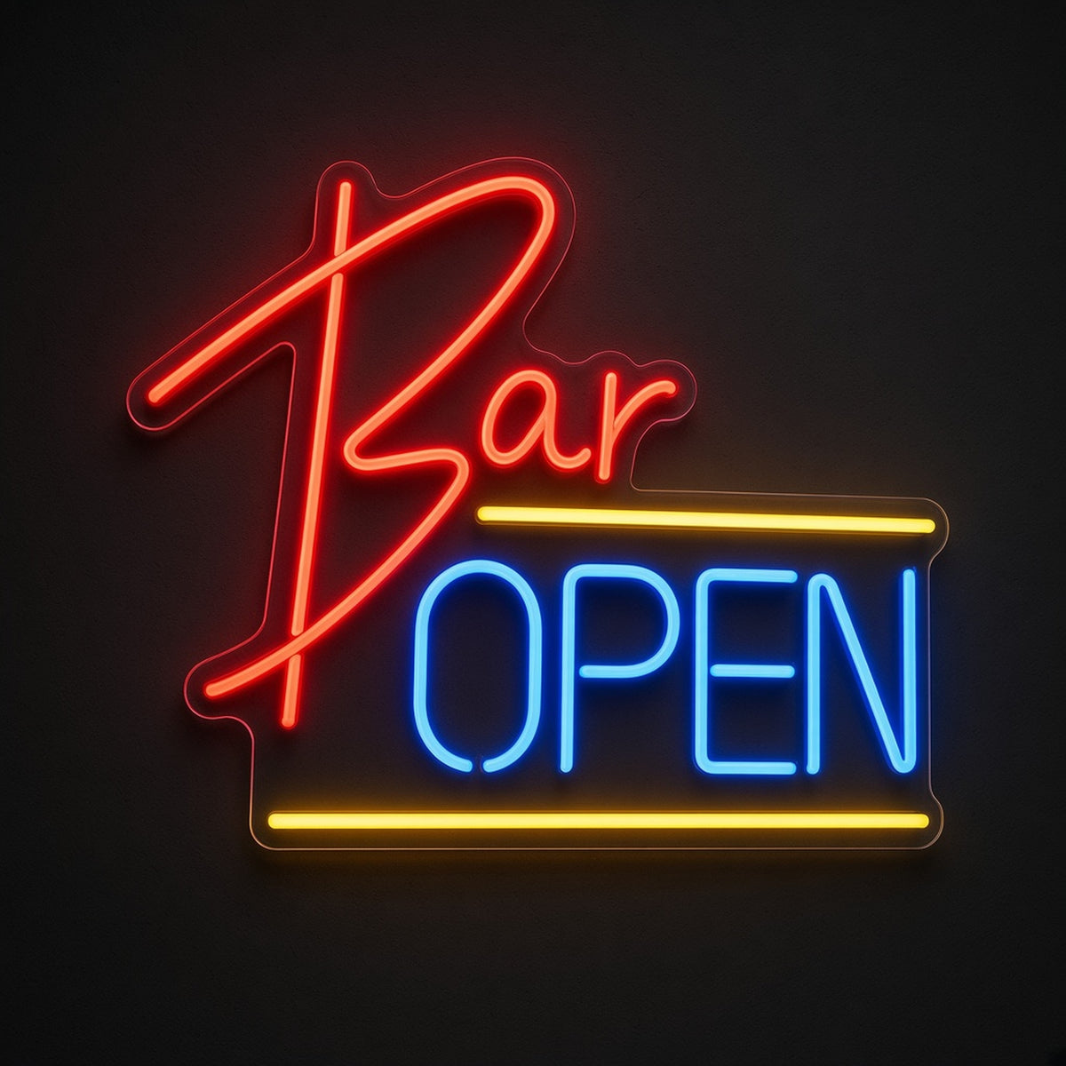 Bar Open Bar OPEN Lines for Pub Home Bar LED Neon Sign - product hero