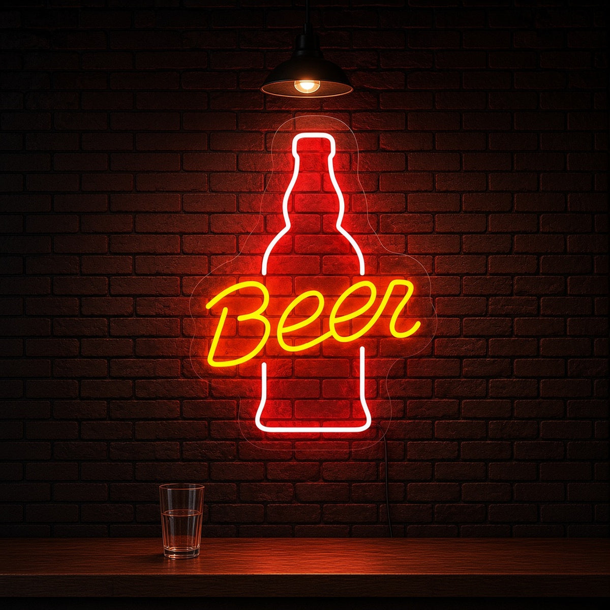 Beer Bottle Bottle Beer for Bar Pub Man Cave LED Neon Sign - advertising view