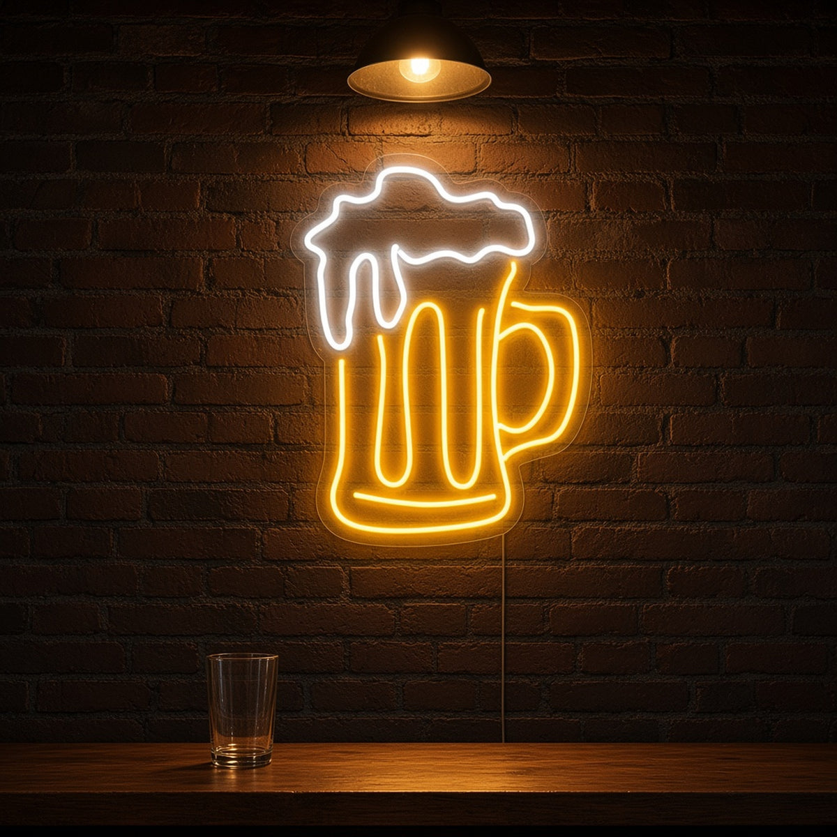 Beer Mug Mug Foam Light for Bar Pub Man Cave Wall LED Neon Sign - advertising view