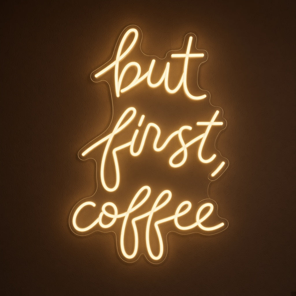 But First Coffee Coffee Bar Decor LED Neon Sign - product hero