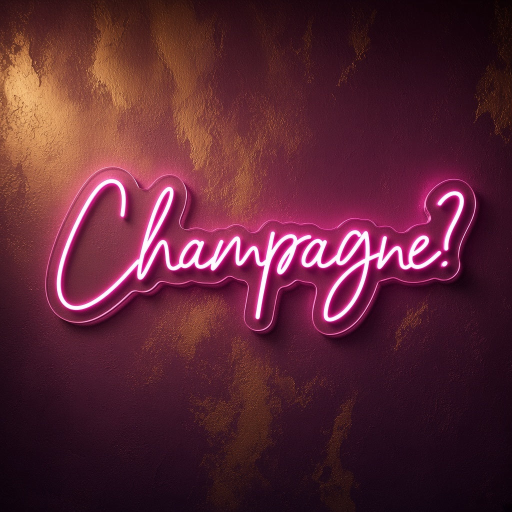 Champagne LED Neon Sign - product hero