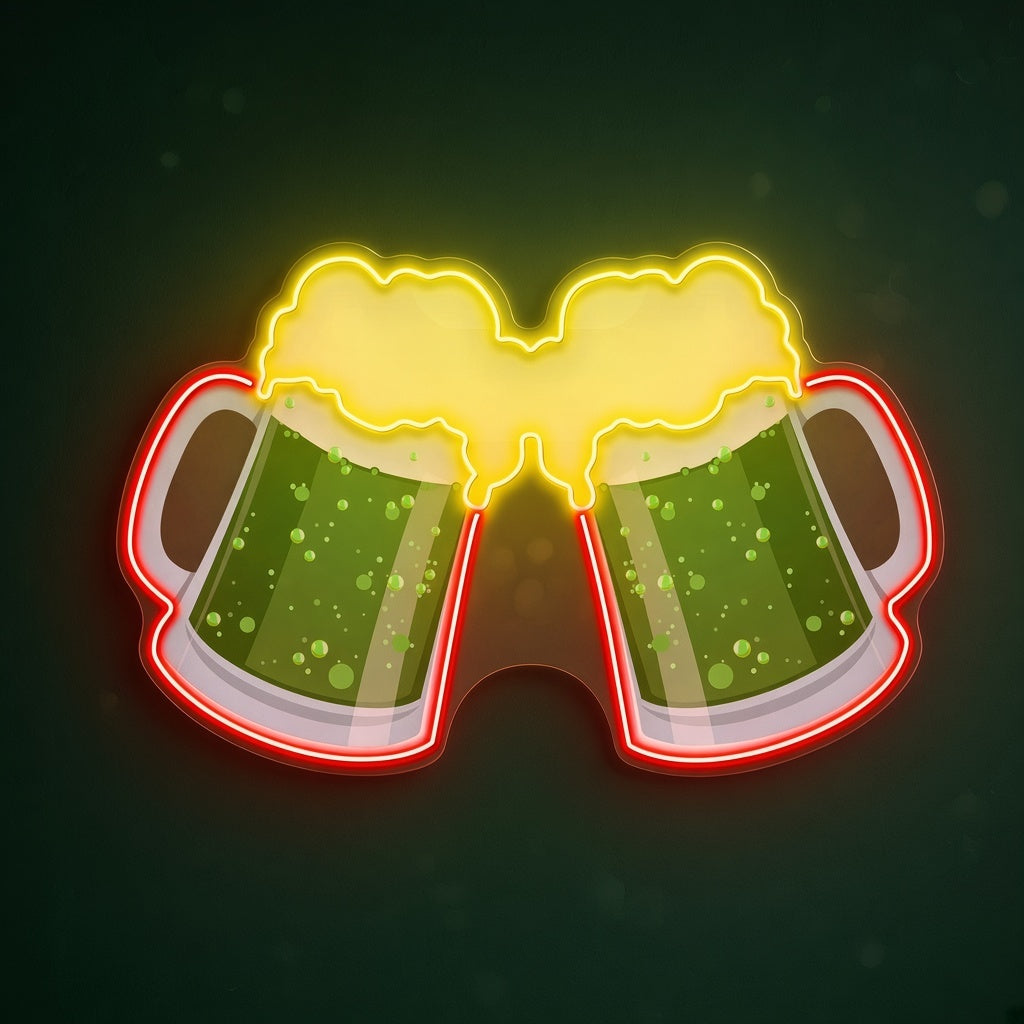 Clinking Beer Mugs LED Neon Sign - product hero