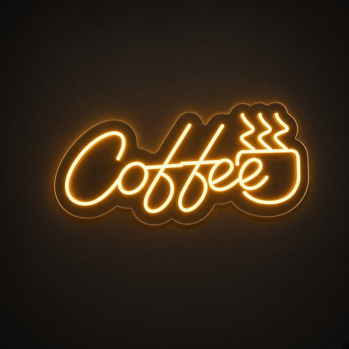 Coffee with Steaming Cup Coffee Bar Decor LED Neon Sign - product hero