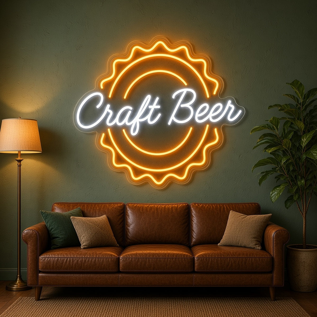 Craft Beer LED Neon Sign - lifestyle view