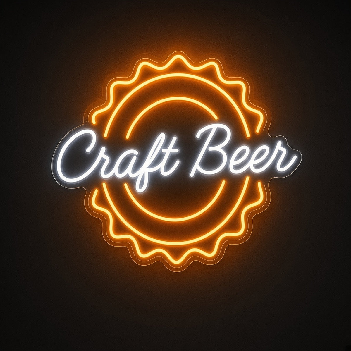 Craft Beer Bottle Cap for Brewery Taproom LED Neon Sign - product hero