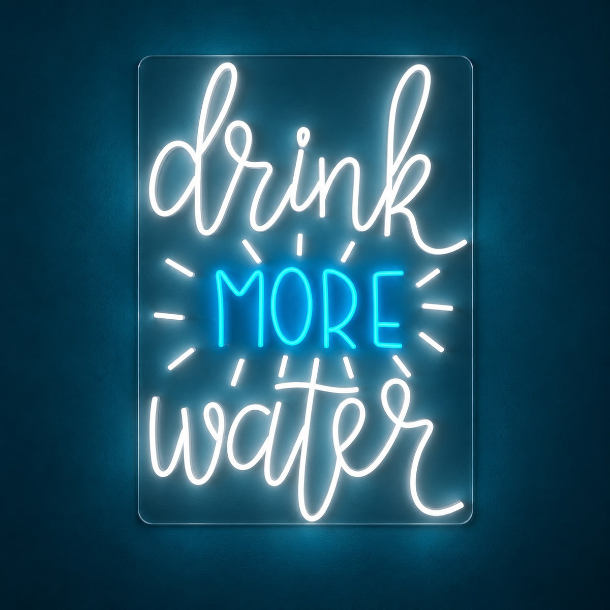 Drink More Water LED Neon Sign - product hero